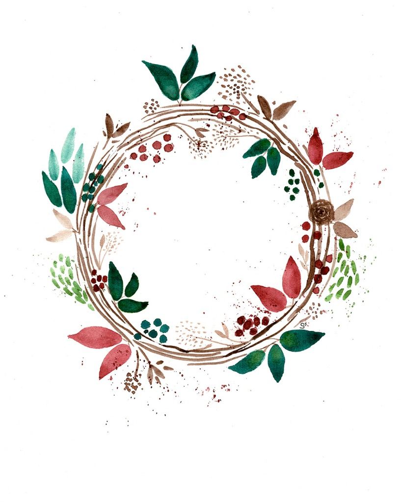 couronne végétale d'hiver