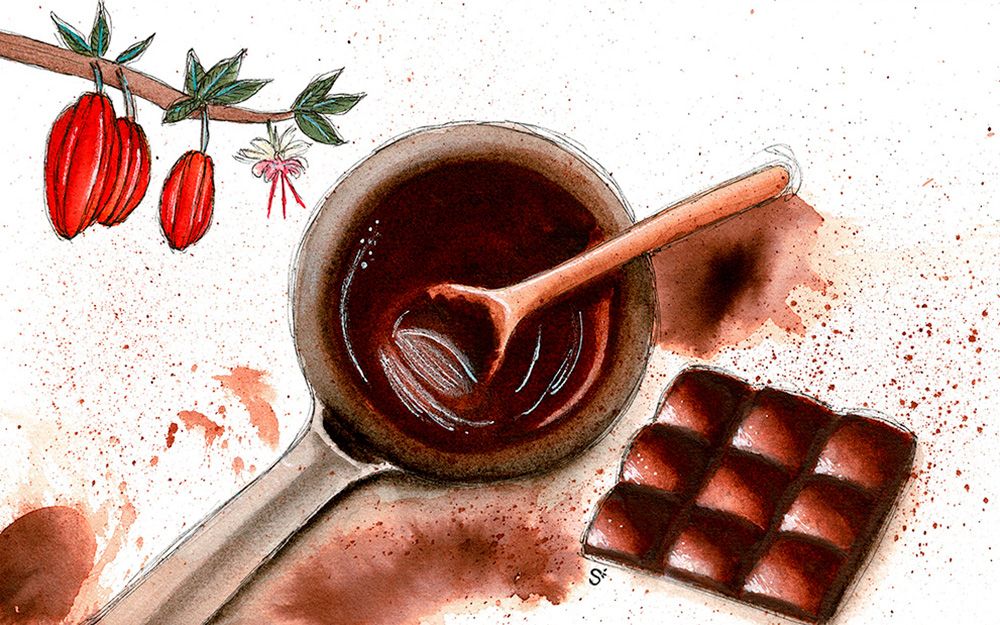 le chocolat fond