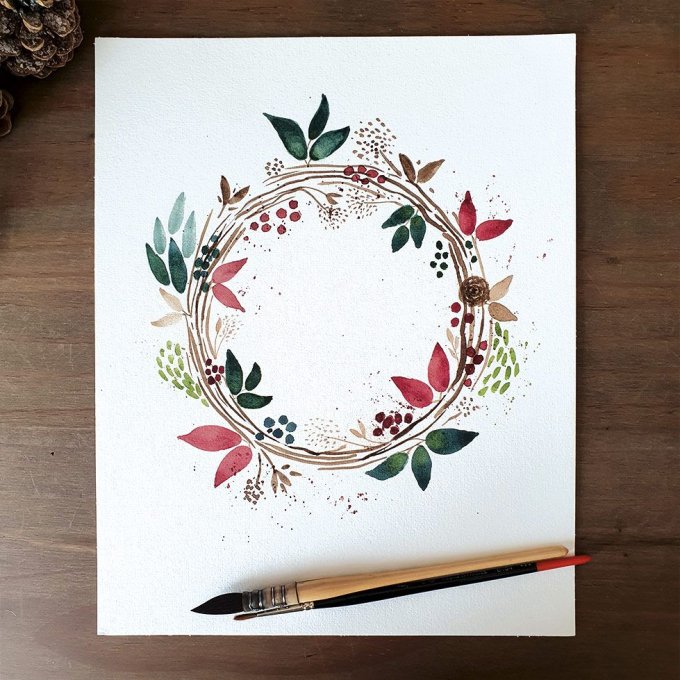 La couronne - aquarelle 