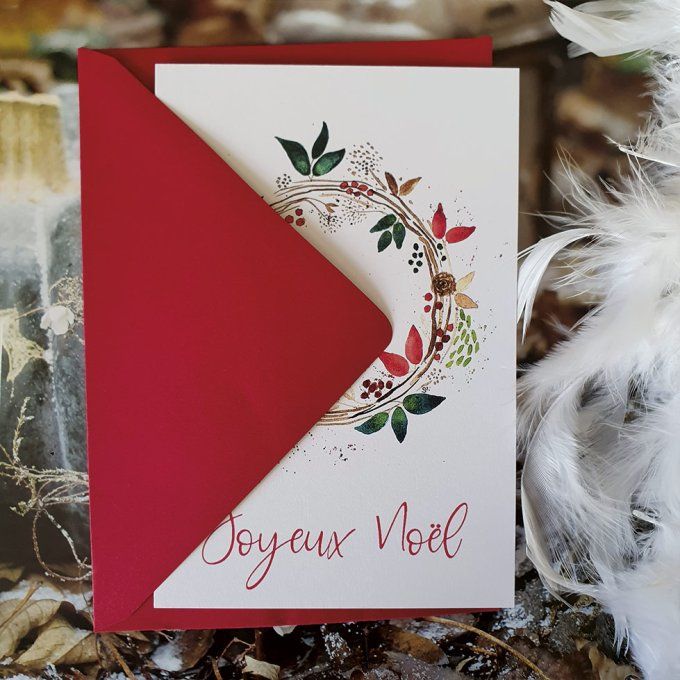 Carte de Noël - la couronne