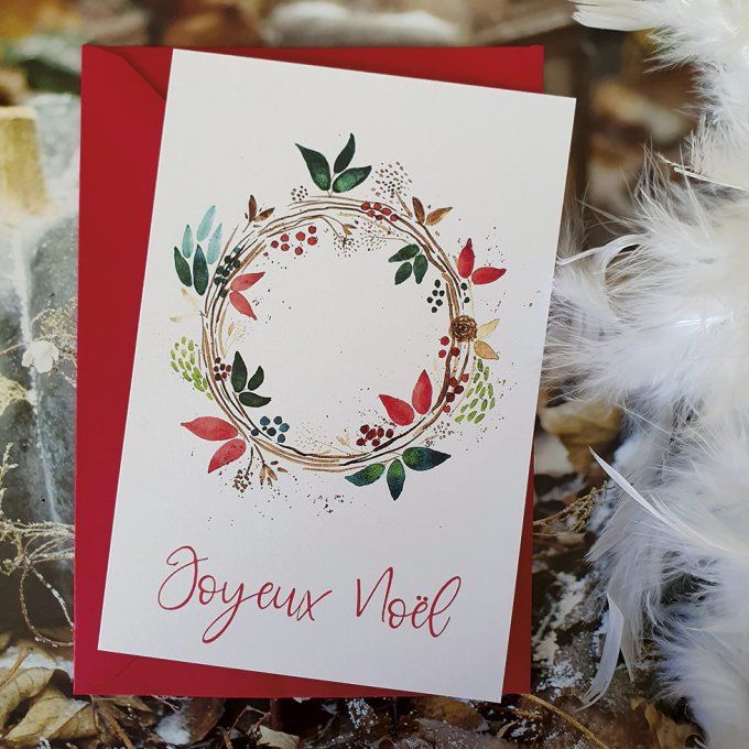 Carte de Noël - la couronne