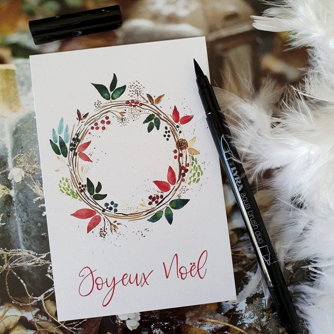 Carte de Noël - la couronne